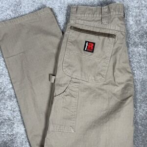 Wrangler Riggs Workwear Pants Men's 34x34 Brown Carpenter Ripstop Utility
